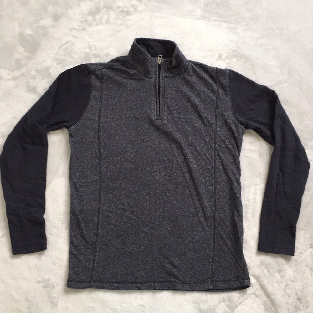 Washed Stoned & Beaten Heathered Knit Sweater QZIP
